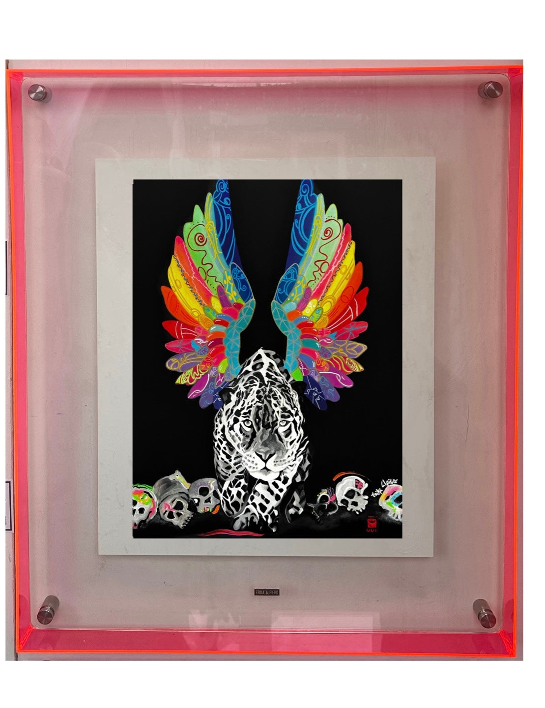 Glicée enmarcado en acrílico fluorescente