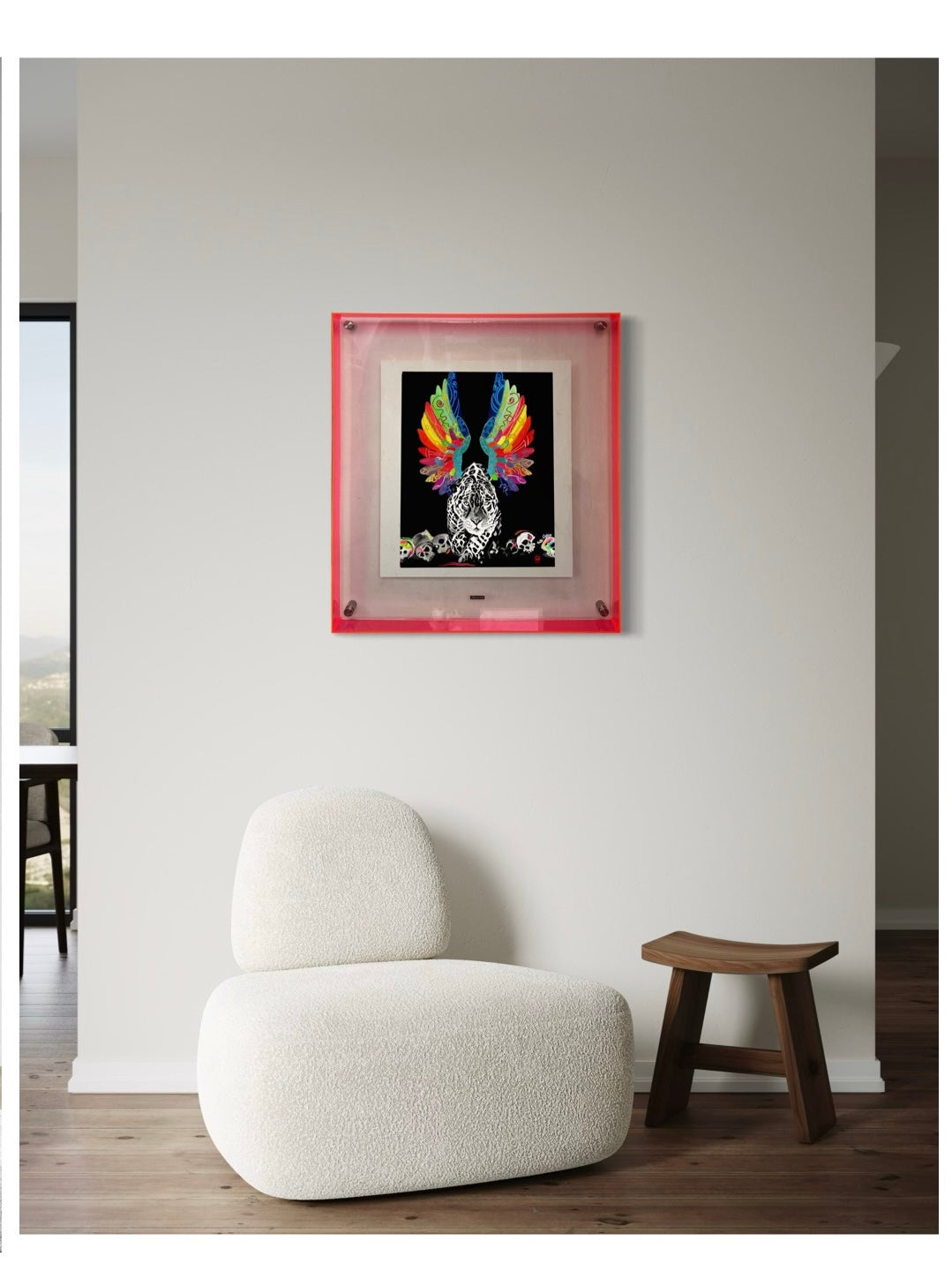 Glicée enmarcado en acrílico fluorescente