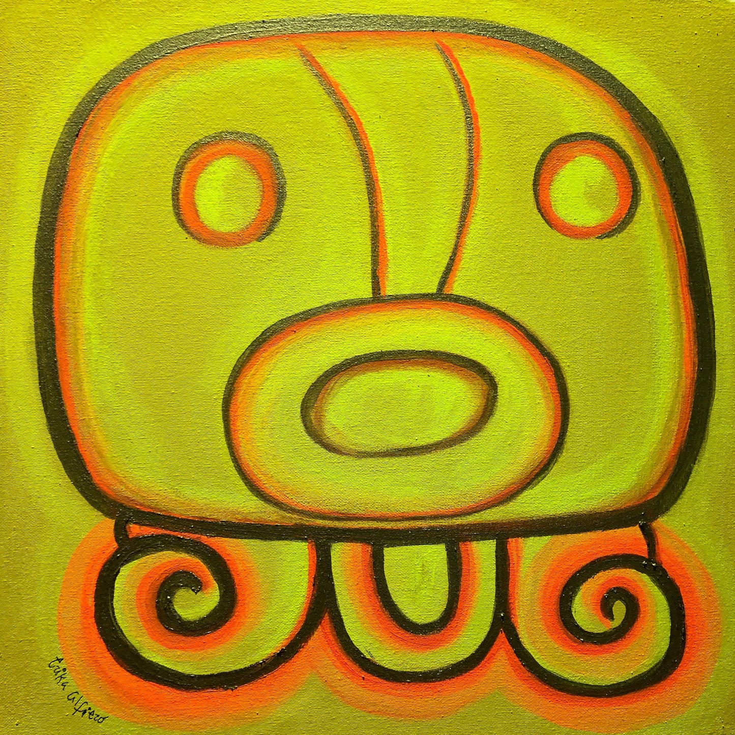 Soy AHAU, Sol Amarillo, Poder y Luz. Vigesimo sello o glyfo del Calendario Maya Tzolkin