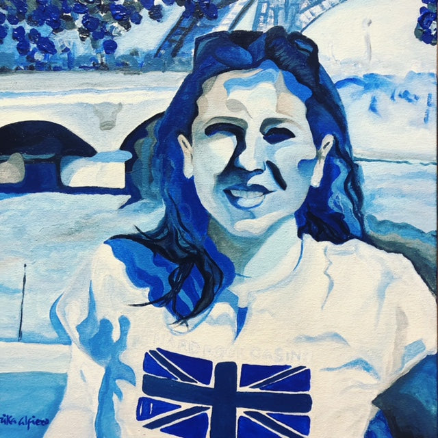 "Paris in Blue, Self-portrait"