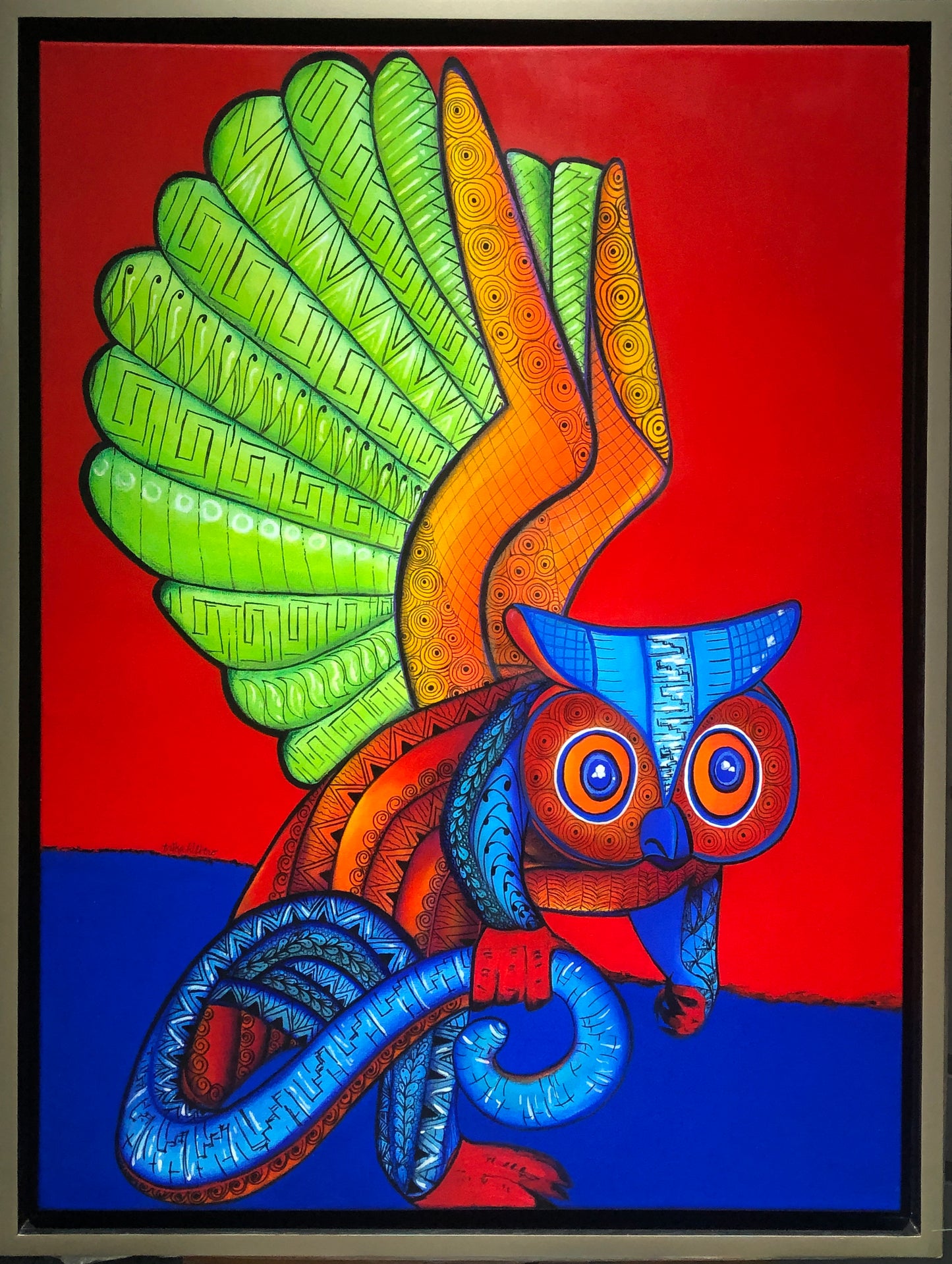 Alebrije, Mochuelo de Atenea / azul